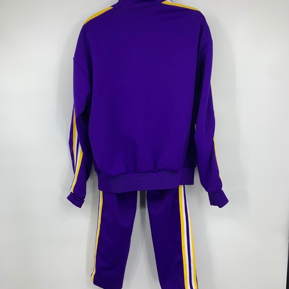 Vintage Varsity Spirit Fashions Cheer Track Suit Jacket Pants Purple Gold Y2K - Picture 11 of 12